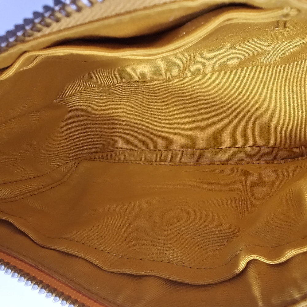NWT Coach Yellow Pebbled Leather Mini Bag Shearling Quiet Luxury Summer Boho - Picture 6 of 10